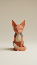 Geometric terracotta cat toy